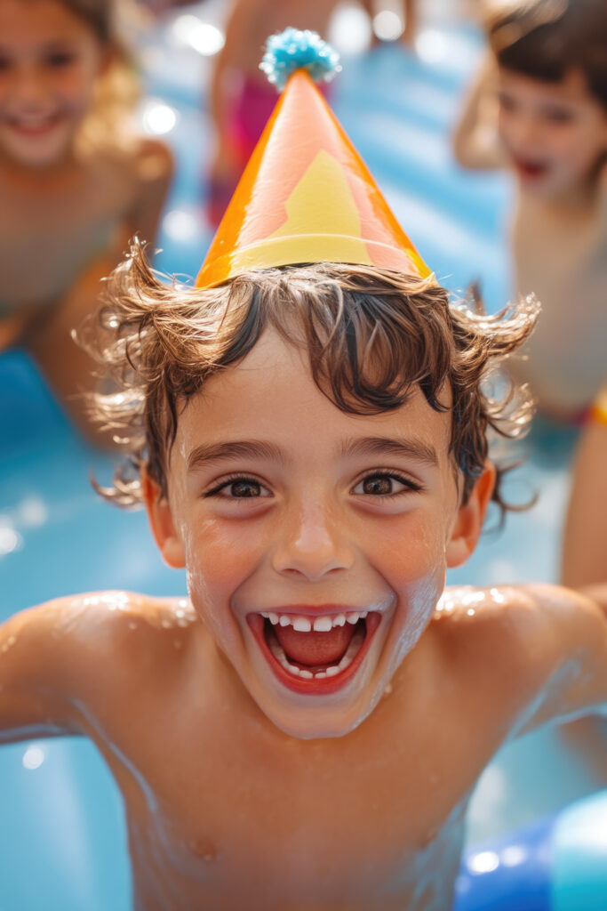 Zwembad Feestje blij kind